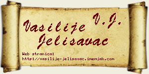 Vasilije Jelisavac vizit kartica